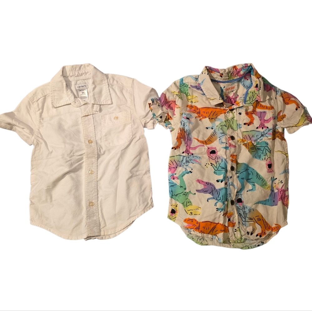 Boys Button-Up Shirt Lot | Carter’s + Cat & Jack | Size 3T